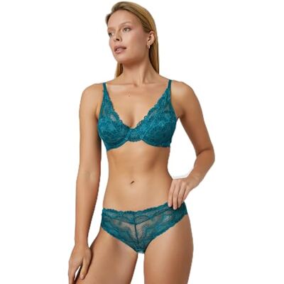 Koton Lacy Hipster Slipje Ondergoed voor dames, Groen(803), L Koton Lacy Hipster Slipje Ondergoed voor dames, Groen(803), L