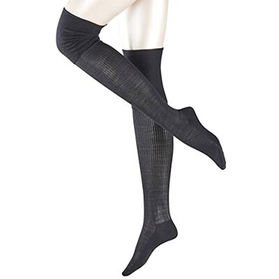 FALKE Dames Overkniekousen No. 3 W Ok wol zijde lang eenkleurig 1 paar, Zwart Black 3009, 39-40 FALKE Dames Overkniekousen No. 3 W Ok wol zijde lang eenkleurig 1 paar, Zwart Black 3009, 39-40