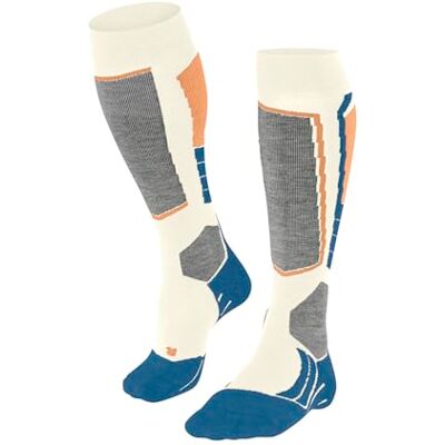 FALKE Dames Skisokken SK2 Intermediate W Kh wol functioneel materiaal warm dik 1 paar, Wit Offwhite-Candy 2042, 35-36 FALKE Dames Skisokken SK2 Intermediate W Kh wol functioneel materiaal warm dik 1 paar, Wit Offwhite-Candy 2042, 35-36