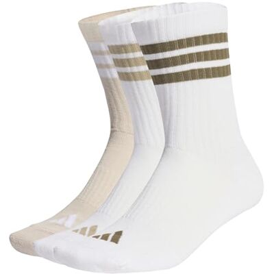 adidas uniseks-volwassene 3STRIPES CUSHIONED SPORTSWEAR CREW SOCKS 3 PAIR PACK, white/wonder alumina/olive strata, 37-40 adidas uniseks-volwassene 3STRIPES CUSHIONED SPORTSWEAR CREW SOCKS 3 PAIR PACK, white/wonder alumina/olive strata, 37-40