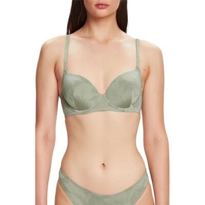 ESPRIT Dames Big Flower Deluster Sexy Pad Gewatteerde BH, Stofgroen 3, 75A ESPRIT Dames Big Flower Deluster Sexy Pad Gewatteerde BH, Stofgroen 3, 75A