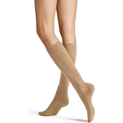 Hudson Unbekannt 015377 Winter PLAIT, gebreid, beige, warm en zacht, vlechtpatroon, drukvrije comfortabele tailleband, plat, met de hand afgehechte teennaad, beige., 35-38 EU Hudson Unbekannt 015377 Winter PLAIT, gebreid, beige, warm en zacht, vlechtpatroon, drukvrije comfortabele tailleband, plat, met de hand afgehechte teennaad, beige., 35-38 EU