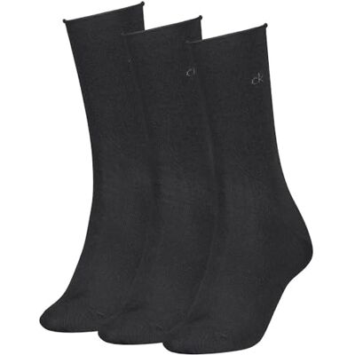 Calvin 8719965009202 CK WOMEN SOCK 3P ROLLTOP, zwart, 39-42 EU Calvin 8719965009202 CK WOMEN SOCK 3P ROLLTOP, zwart, 39-42 EU