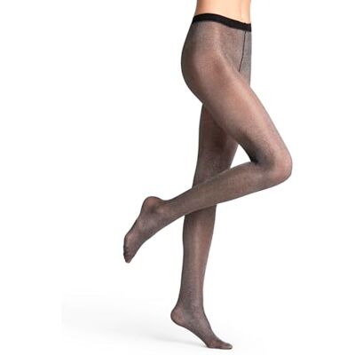 FALKE Glitter panty voor dames, 30 DEN, semi-ondoorzichtig, glanzend, scheurvast, drukvrije comfortband, fijne panty versterkte teen, fijne naad, fijn, zacht, duurzaam materiaal, 1 stuk, Zwart Black FALKE Glitter panty voor dames, 30 DEN, semi-ondoorzichtig, glanzend, scheurvast, drukvrije comfortband, fijne panty versterkte teen, fijne naad, fijn, zacht, duurzaam materiaal, 1 stuk, Zwart Black