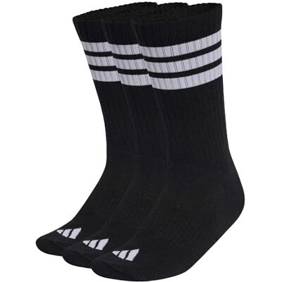 adidas uniseks-volwassene 3Stripes Cushioned Sportswear Crew Socks 3 Pair Pack, black/white/white, 45-48 adidas uniseks-volwassene 3Stripes Cushioned Sportswear Crew Socks 3 Pair Pack, black/white/white, 45-48