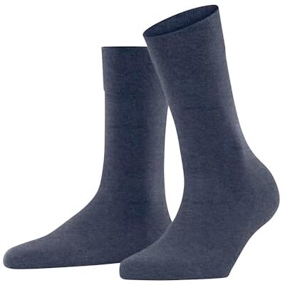 FALKE Dames Sokken Sensitive London W So katoen met comfort tailleband 1 paar, Blauw Dark Blue Melange 6688, 39-42 FALKE Dames Sokken Sensitive London W So katoen met comfort tailleband 1 paar, Blauw Dark Blue Melange 6688, 39-42