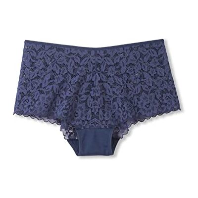 CALIDA Dames Natural Comfort Lace Slip, Kobalt Blue, XXS CALIDA Dames Natural Comfort Lace Slip, Kobalt Blue, XXS