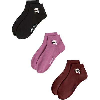 KARL LAGERFELD International B.V ikon sneaker sock 3 pack, wine-pink-zwart, 35-38, Meerkleurig, 35-38 EU KARL LAGERFELD International B.V ikon sneaker sock 3 pack, wine-pink-zwart, 35-38, Meerkleurig, 35-38 EU