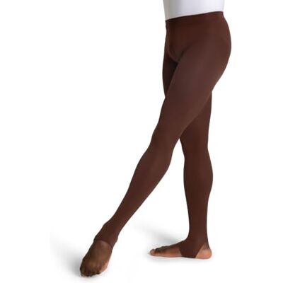 Capezio Self Knit Waist Stirrup Tight Size Large/X-Large, Java Capezio Self Knit Waist Stirrup Tight Size Large/X-Large, Java