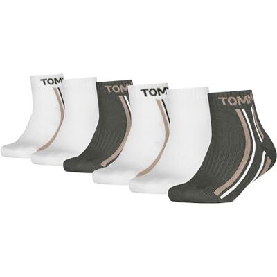 Tommy Hilfiger 8719965009202 TH KIDS QUARTER 6P STRIPE ECOM, Legergroen, 35-38 Tommy Hilfiger 8719965009202 TH KIDS QUARTER 6P STRIPE ECOM, Legergroen, 35-38