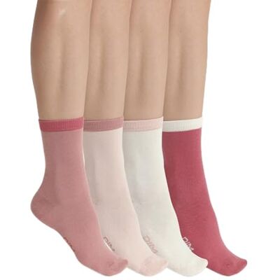 DIM Dames Eco Mode Kniekousen X4 Damessokken (4 stuks), Creme/rse pou/oude rse/rse gl, Eén Maat DIM Dames Eco Mode Kniekousen X4 Damessokken (4 stuks), Creme/rse pou/oude rse/rse gl, Eén Maat