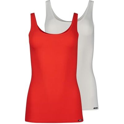 Skiny Tanktop voor dames, verpakking van 2 stuks, Meerkleurig, 36 Skiny Tanktop voor dames, verpakking van 2 stuks, Meerkleurig, 36