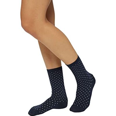 ESPRIT Dames Sokken Fine Dot Multipack W So katoen gedessineerd 2 paar, Blauw Marine 6120, 35-38 ESPRIT Dames Sokken Fine Dot Multipack W So katoen gedessineerd 2 paar, Blauw Marine 6120, 35-38