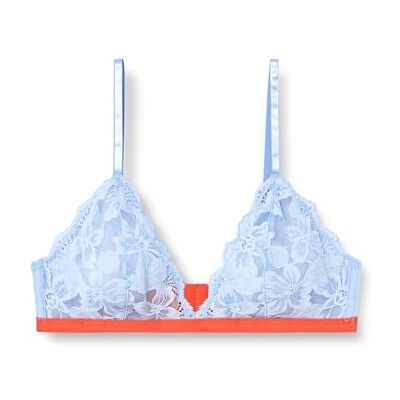 Frank Dandy Fab-u-Lace beha van satijn: zacht, draadloos comfort en flatterende pasvorm voor moeiteloze vrouwelijkheid, Wolkenloze hemel, XS Frank Dandy Fab-u-Lace beha van satijn: zacht, draadloos comfort en flatterende pasvorm voor moeiteloze vrouwelijkheid, Wolkenloze hemel, XS