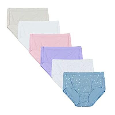Hanes Slipje van biologisch katoen voor dames, ComfortSoft ondergoed, 6-pack (kleuren kunnen variëren), Verschillende kleuren, 6-pack slips, 36 Hanes Slipje van biologisch katoen voor dames, ComfortSoft ondergoed, 6-pack (kleuren kunnen variëren), Verschillende kleuren, 6-pack slips, 36