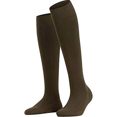 FALKE Dames Kniekousen Family W Kh katoen lang eenkleurig 1 paar, Groen Military 7826, 35-38 FALKE Dames Kniekousen Family W Kh katoen lang eenkleurig 1 paar, Groen Military 7826, 35-38