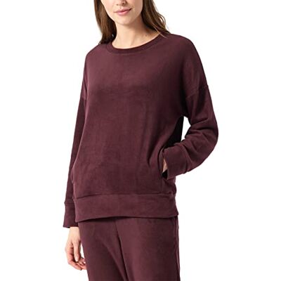 Schiesser Dames Sweatshirt Pyjamabovenstuk, bruin, 44 Schiesser Dames Sweatshirt Pyjamabovenstuk, bruin, 44