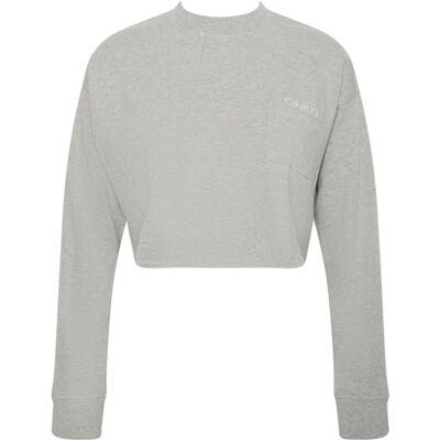 Calvin Dames LOGO JERSEY LS CROP LV00QS7516 Slaap Top, Grijs (Grijs Heather), XL, Grijs (Grey Heather), XL Calvin Dames LOGO JERSEY LS CROP LV00QS7516 Slaap Top, Grijs (Grijs Heather), XL, Grijs (Grey Heather), XL