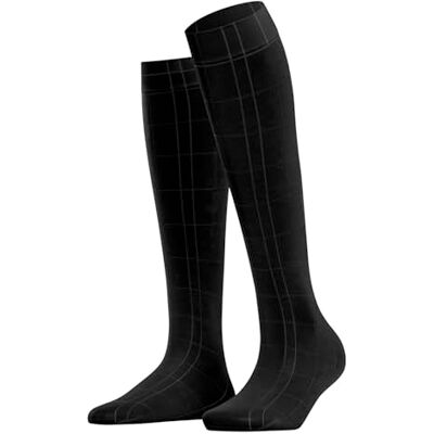 FALKE Dames Kniekousen Solid Lounge 50 DEN W Kh halfdoorzichtig eenkleurig 1 paar, Zwart Black 3009, 35-38 FALKE Dames Kniekousen Solid Lounge 50 DEN W Kh halfdoorzichtig eenkleurig 1 paar, Zwart Black 3009, 35-38