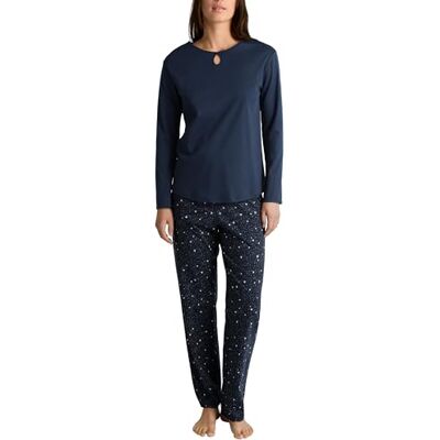 CALIDA Sweet Dreams pyjamaset voor dames, Peacoat Blauw, 70-72 CALIDA Sweet Dreams pyjamaset voor dames, Peacoat Blauw, 70-72