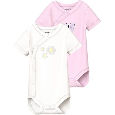 Name it Dames Nbfvubie 2P Ss Wrap Body, Cradle Pink, Numeric_74 (verpakking van 2) Name it Dames Nbfvubie 2P Ss Wrap Body, Cradle Pink, Numeric_74 (verpakking van 2)