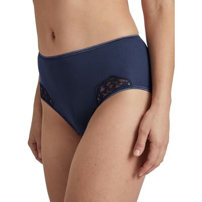 CALIDA Cotton Desire Midi Slip voor dames, van 100% katoen, fijn geribbeld, zonder zijnaden en zonder zoom, Peacoat Blue., 36-38 CALIDA Cotton Desire Midi Slip voor dames, van 100% katoen, fijn geribbeld, zonder zijnaden en zonder zoom, Peacoat Blue., 36-38