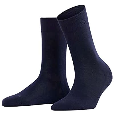 FALKE Dames Sokken Sensitive London W So katoen met comfort tailleband 1 paar, Blauw Dark Navy 6370, 39-42 FALKE Dames Sokken Sensitive London W So katoen met comfort tailleband 1 paar, Blauw Dark Navy 6370, 39-42