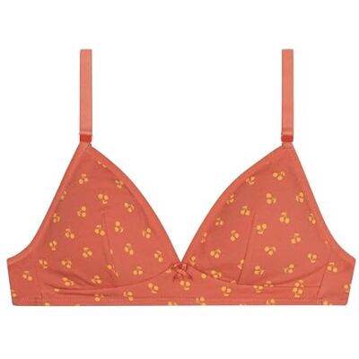 DIM Beha voor meisjes, zonder beugel, afneembaar schuim, katoenen zakken, 1 stuk, Bruin/Oranje, 70A DIM Beha voor meisjes, zonder beugel, afneembaar schuim, katoenen zakken, 1 stuk, Bruin/Oranje, 70A