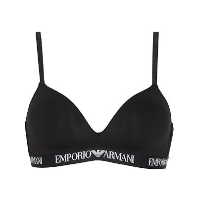 Giorgio Armani Dames essentiële katoenen gewatteerde driehoekige beha, zwart, XS, Zwarte Schoonheid, XS Giorgio Armani Dames essentiële katoenen gewatteerde driehoekige beha, zwart, XS, Zwarte Schoonheid, XS