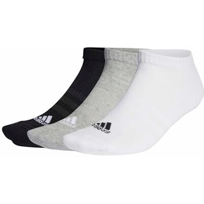 adidas Uniseks-Volwassen Invisible Sokken/Sneakersokken, Medium Grey Heather/White/Black, XS adidas Uniseks-Volwassen Invisible Sokken/Sneakersokken, Medium Grey Heather/White/Black, XS