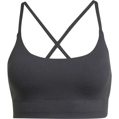 adidas Mujer All Me Rib Light Support Bra, black, S adidas Mujer All Me Rib Light Support Bra, black, S
