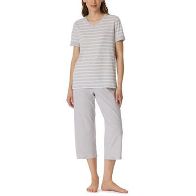 Schiesser Damen Schlafanzug kurz Set 3/4 lange Hose kurzarm Oberteil weiche Baumwolle Nightwear Schiesser Damen Schlafanzug kurz Set 3/4 lange Hose kurzarm Oberteil weiche Baumwolle Nightwear