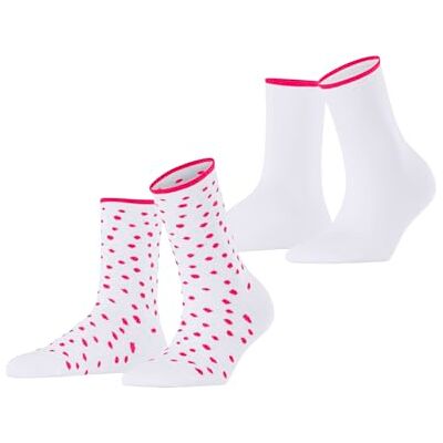 ESPRIT Dames Sokken Sketched Dot Multipack W So katoen gedessineerd 2 paar, Wit White 2000, 35-38 ESPRIT Dames Sokken Sketched Dot Multipack W So katoen gedessineerd 2 paar, Wit White 2000, 35-38