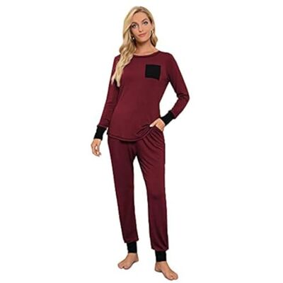 Krisimil dames nachthemd, bordeauxrood, XL Krisimil dames nachthemd, bordeauxrood, XL