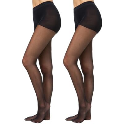 Nur Die Panty voor dames (Pack van 2), zwart, 44 Nur Die Panty voor dames (Pack van 2), zwart, 44