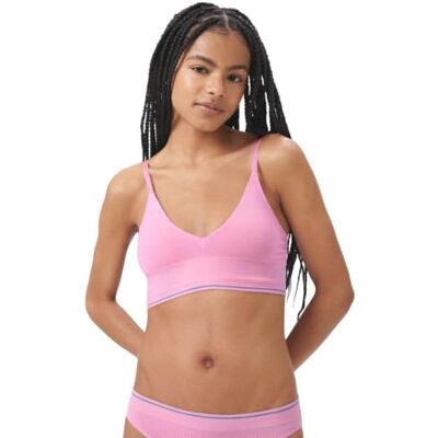 florence by mills Gezellige crush naadloze driehoekige bralette voor dames, Roze, L florence by mills Gezellige crush naadloze driehoekige bralette voor dames, Roze, L