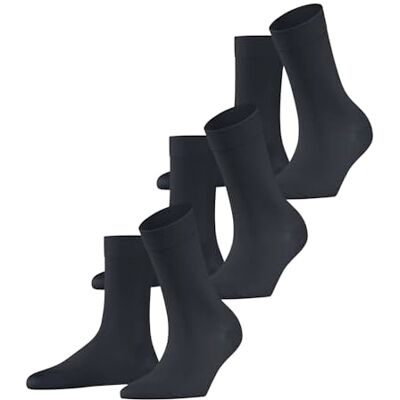 FALKE Dames Sokken Cotton Touch Multipack W So katoen eenkleurig 3 paar, Grijs Graphite 3146, 39-42 FALKE Dames Sokken Cotton Touch Multipack W So katoen eenkleurig 3 paar, Grijs Graphite 3146, 39-42