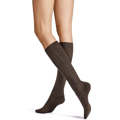 Hudson Unbekannt 015377 Winter PLAIT, gebreid, 39/42, bruin, warm en zacht, vlechtpatroon, drukvrije comfortabele tailleband, plat, met de hand afgehechte teennaad, bruin mel., 39-42 EU Hudson Unbekannt 015377 Winter PLAIT, gebreid, 39/42, bruin, warm en zacht, vlechtpatroon, drukvrije comfortabele tailleband, plat, met de hand afgehechte teennaad, bruin mel., 39-42 EU