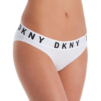 DKNY Cozy Boyfriend-ondergoed voor dames in bikini-stijl, wit/zwart, L DKNY Cozy Boyfriend-ondergoed voor dames in bikini-stijl, wit/zwart, L
