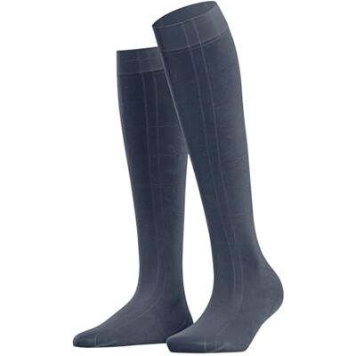 FALKE Dames Kniekousen Solid Lounge 50 DEN W Kh halfdoorzichtig eenkleurig 1 paar, Blauw Blue Ink 6491, 35-38 FALKE Dames Kniekousen Solid Lounge 50 DEN W Kh halfdoorzichtig eenkleurig 1 paar, Blauw Blue Ink 6491, 35-38
