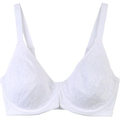 Bali Women's Breathe Lace Underwire, Breathable Modal Bra, Convertible Straps, White Bali Women's Breathe Lace Underwire, Breathable Modal Bra, Convertible Straps, White