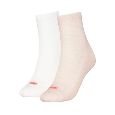 PUMA Dames Heart Logo Crew Socks 2 Pack, Oatmeal/Wit/Peach, 39-42 EU PUMA Dames Heart Logo Crew Socks 2 Pack, Oatmeal/Wit/Peach, 39-42 EU