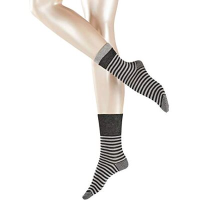 ESPRIT Dames Sokken Fold Stripe 83% katoen, 1 paar, verschillende kleuren, maat 35-42 ringkousen van zacht katoen en brede tailleband ESPRIT Dames Sokken Fold Stripe 83% katoen, 1 paar, verschillende kleuren, maat 35-42 ringkousen van zacht katoen en brede tailleband