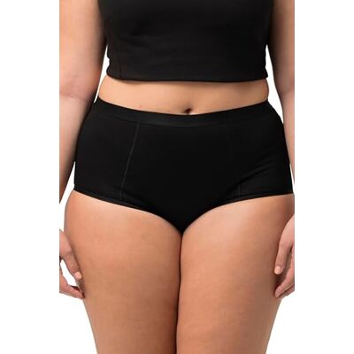 Ulla Popken Dames Body Shaping Taille Slips Satijnen Trim Shapewear Panty Gordel, zwart, 46-48 Ulla Popken Dames Body Shaping Taille Slips Satijnen Trim Shapewear Panty Gordel, zwart, 46-48