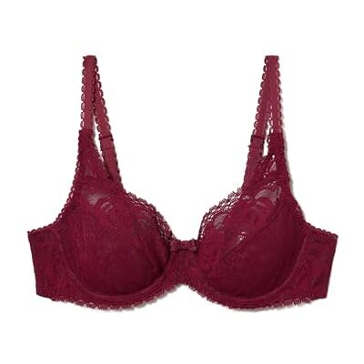 Playtex Flower Elegance Damesbeha met beugel van kant, 1 stuk, Mauve, 95D Playtex Flower Elegance Damesbeha met beugel van kant, 1 stuk, Mauve, 95D
