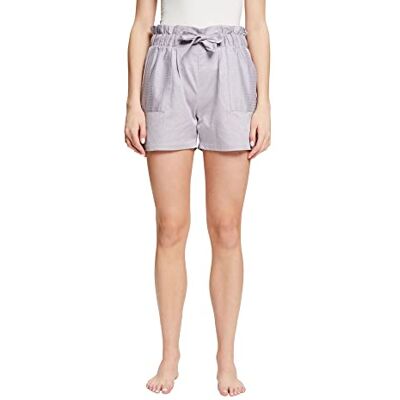 ESPRIT Dames Jaquard Stripe Nw Bci S.Shorts Pyjamabroek, Lichtblauwe lavender., 36 ESPRIT Dames Jaquard Stripe Nw Bci S.Shorts Pyjamabroek, Lichtblauwe lavender., 36