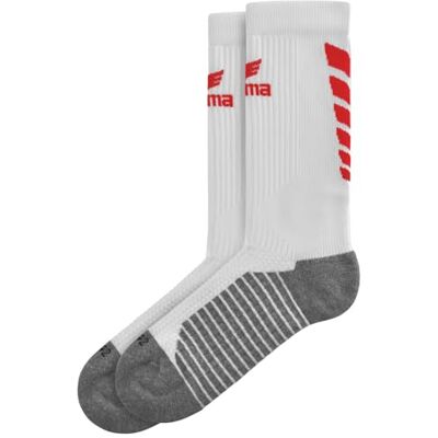 Erima Unisex sportieve SIX WINGS sokken (2182602), wit/rood, 35-38 Erima Unisex sportieve SIX WINGS sokken (2182602), wit/rood, 35-38