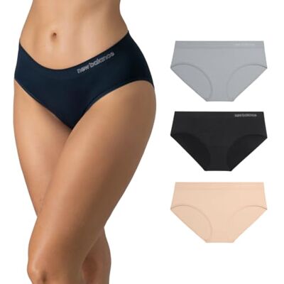 New Balance Women's Ultra Comfort Performance Seamless Hipsters, 3-Pack of Underwear New Balance Women's Ultra Comfort Performance Seamless Hipsters, 3-Pack of Underwear