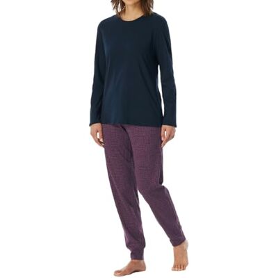 Uncover by Schiesser Dames pyjama set shirt lange mouw met lange slaapbroek nachtkleding pyjamaset, nachtblauw_182853, 46, Nachtblauw 182853, 46 Uncover by Schiesser Dames pyjama set shirt lange mouw met lange slaapbroek nachtkleding pyjamaset, nachtblauw_182853, 46, Nachtblauw 182853, 46