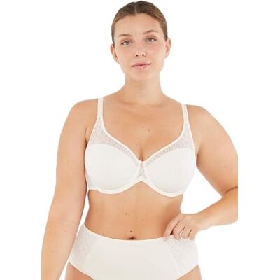 Dagi Dames Underwire Fixed Strap Minimiser Bra, ecru, 80E Dagi Dames Underwire Fixed Strap Minimiser Bra, ecru, 80E